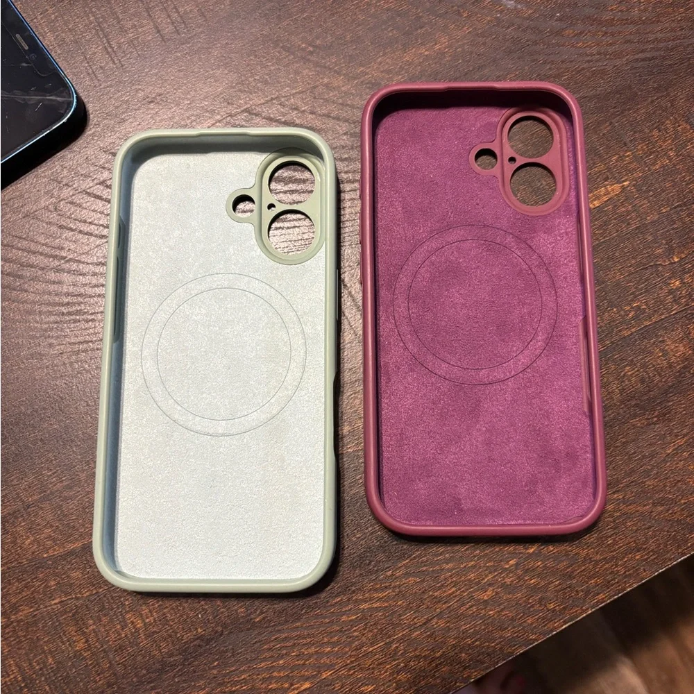 Two iPhone 16 Rubber Silicone Phone Cases